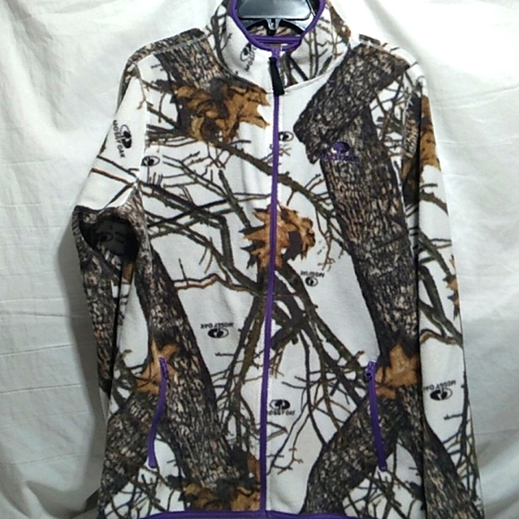FINAL SALE! Mossy Oak Zip Up Jacket W/Thumb Holes Sz.XL 16-18 Like New - Picture 1 of 9